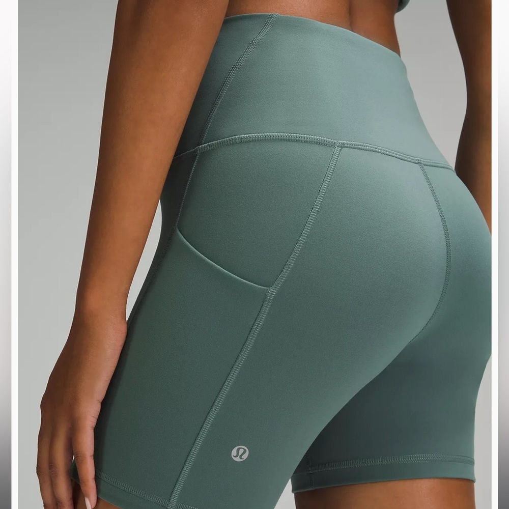 Lululemon Olive green Wunder Train High-Rise Short with Pockets 6" inseam